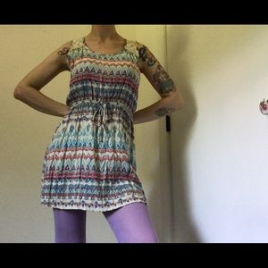 Forever 21 Aztec & Lace Print Dress